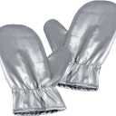 Garment Steamer Ironing Gloves Flexible Anti Steam Mitt Heat Resistant Waterproof Protective Ironing Glove for Steaming Clothes -1 Pair