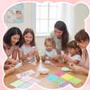 12 Packs DIY Princess Hairbrush Kits Princess Party Bow Diamond Alphabet Sticker Make Your Own Hair Brush with Gem Painting for Birthday Party Art Activities DIY Crafts