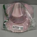 DAJOOEE Cowgirl Hat with Heart Sunglasses Glitter Cowboy Hat for Women & Girls Cosplay Bachelor Party Costume Hats (Pink)