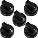 WB03X24759 Range Surface Burner Knob Gas Control Assembly Black Compatible with GE Stove Knob Replace 4454960, AP6030811, PS11762250, EAP11762250 (5PCS)