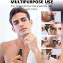 Nose Hair Trimmers for MenRechargeable Hair Trimmer 3 in 1 Painless Multifunctional Ear and Nose Hair Trimmer with IPX7 Waterproof Dual Edge Blades (Ink Black)