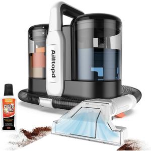 Upholstery Cleaner Machine, Portable Carpet & 15Kpa Upholstery Spot Cleaner Machine, Deep Stain Cleaning for Carpet, Pets, Stairs, Car Seat, Couch, with Dual Size BrushHead and Cleaning Solutions (Bright)