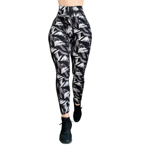 Zengjo Womens High Waisted Printed Leggings Soft Spandex Patterned Compression Yoga Workout Pants, XS