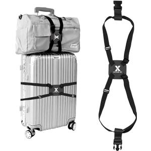 Luggage Straps for Suitcases TSA Approved, Luggage Bag Bungee for Large Luggage, Adjustable Size Travel Elastic Suitcase Strap Belt, Airport Travel Accessories with Buckles for Baggage Handbag