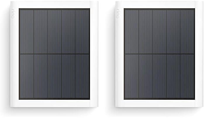 Ring Solar Panel (2nd Generation), 4W for Outdoor Cam (Stick Up Cam), Stick Up Cam Pro, Spotlight Cam Plus, Spotlight Cam Pro - White (Pack of 2)