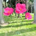 5.9 Ft Large Paper Artificial Flowers,Giant Flowers for Decoration,Standing Huge Handcrafted Poppy Flowers for Garden,Hotel,Office,Photography Props,Wedding,Art Gallery,Shop Window Display(Rose)