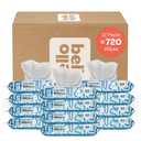 Hello Bello Extra Gentle Unscented Baby Wipes, Plant Based, Made with 99% Water and Aloe for Babies and Kids, 720 Count (60 Count (Pack of 12))