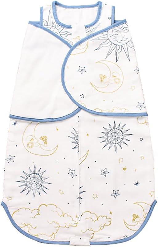 Sleepsack Baby Swaddle, 3-Way Adjustable Wearable Blanket 0-12 Months, Swaddles Newborn Infant Sleep Sack Soft Transition Swaddling Rayon Cotton Sleeping Bag, Sun