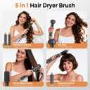 5 in ONE Hair Dryer Brush, Blow Dryer Curling Wand Hair Styling Tools Set, Ionic Hot Air Brush Round Brush Blow Dryer, Left&Right Styler 100-120V