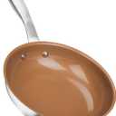 Duxtop Ceramic Nonstick Frying Pan 8" Stir Fry Pan Skillet with Stainless Steel Handle, PFAS Free, Dishwasher & Oven Safe, All Stovetops & Induction Compatible (Copper)