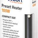 Aqueon Aquarium Fish Tank Preset Heater For Up To 40 Gallons, 100 Watts