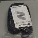 QUOLIX Triangle Under-Door Draft Stopper, 32" Noise Blocker, Weighted Weather Stripping, Gray Cotton & Polyester, Multi-Function Noise & Light Blocker, Black