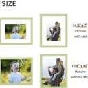 upsimples 8x10 Picture Frame, Display Pictures 5x7 with Mat or 8 x 10 Without, Wall Hanging Photo Frames, Green, 1 Pack