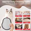 Pet Hair Removal Glove - Magic Brush Electrostatic Mitt for Dogs & Cats, Reusable Grooming Gloves - Dog Hair Remover Tool with 5-Finger Design for Couch, Carpet, Furniture, Laundry & Clothing (Red)