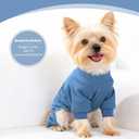 Puppy Clothes Dog Sweater for Small Dogs Girl Boy Winter Warm Soft Puppy Pjs Stretchy Jumpsuit Doggie Pet Clothes Outfits (Steel Blue, XX-Small)
