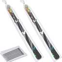 Youyole 8 Pcs Ski Bag Ski Travel Bag with 8 Reusable Zip Ties Ski Bags for Air Travel, Sealed on One End for Longer Road Trips or Messy Roads 14 x 82.67 Inches (210cm)