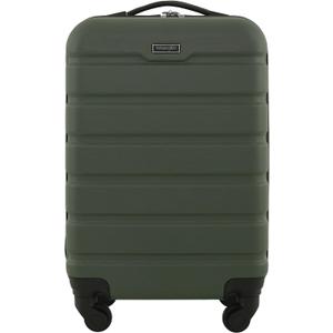 Wrangler 20-inch Carry-On Rolling Hard Side Spinner Luggage, Olive