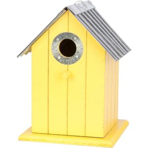 Corrugated Metal Colorful Wren/Chickadee Bird House