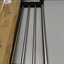 Hershii Expandable Closet Tension Shelf Rod Adjustable Metal Storage Rack Cabinet Organizer DIY Divider Separator Shelves for Wardrobe Cupboard Kitchen Bathroom, Black, 23.62-39.37 inches