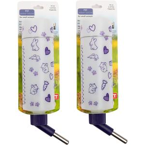 Lixit Weather Resistant Water Bottles for Rabbits, Ferrets, Guinea Pigs, Rats, Mice and Other Small Animals. (16 Ounce Pack of 2)
