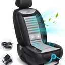 Snailax Cooling Car Seat Cover, Cooling Seat Cushion with Back Massage, 2 Cooling Air Speed & 2 Massage Intensities, Cooling Seat Cover for Car, Home, Office (Black and Grey)