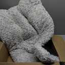 KSIIA Washable Dog Bed Deluxe Plush Dog Crate Beds Comfy Kennel Pad Anti-Slip Pet Sleeping Mat for Large, Jumbo, Medium, Small Dogs Breeds, 35" x 23", Gray (Grey)