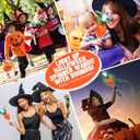 ArtCreativity Halloween Light Up Spinner Wands with Sounds, Set of 3 LED Halloween Wands, Witch, Pumpkin, Light Spinner Halloween Toys for Kids with LEDs and Fun Sounds