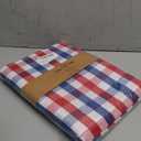 Urban Villa Tablecloth Buffalo Check Table Cloth Tabletop Cover Kitchen Dining Tablecloth 100% Cotton Party Holiday Dinner Red/Blue/White Rectangle 60X102 Inches 8-10 Seats Table Cloth