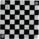 Marble Stone Black and White Checkerboard Square Small Splicing Mosaic Tray Jewelry Dish (Black and White)