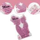 Coruja Funny Birthday Gifts for Mom Mothers Mama Mommy, Mini Positive Crochet Animals Owl with Acrylic Plaque Sign Bracelets, Emotional Cheer Up Support Positive Gifts for Mom Grandmother