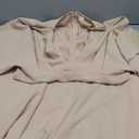 Women’s Beige Maxi Dress, Short Sleeve V-Neck Elegant Long Dress with Back Zipper, Size L