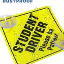 3PCS Student Driver Sticker,Car Accessories Student Driver Window Cling,Please Be Patient Window Signs with Suction Cups,Car Bumper Sticker,Suitable for All Beginners Driving Learner
