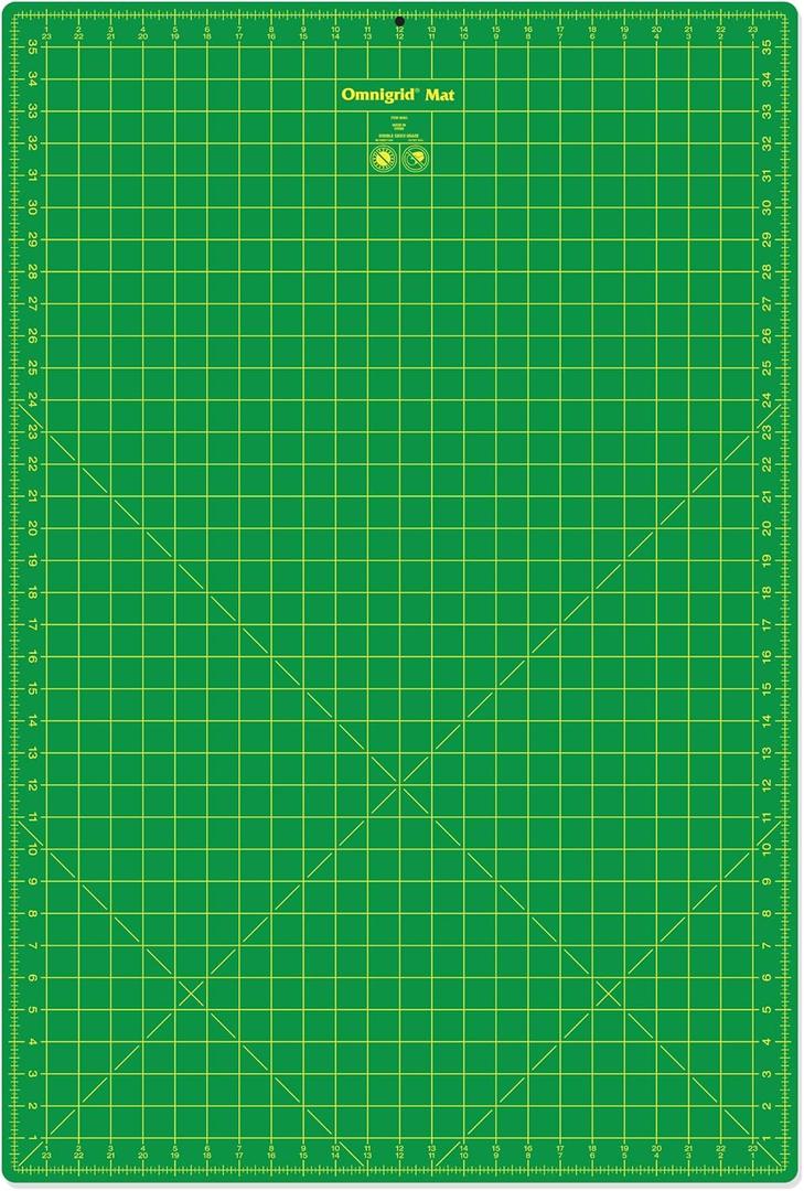Dritz Omnigrid Gridded Mat, 24" x 36", Green,Grey (37.1"L x 25.2"W)