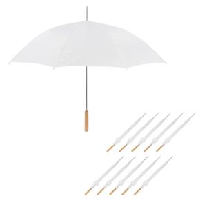 Anderson Umbrella Auto Open Umbrella, 35", White 9ct