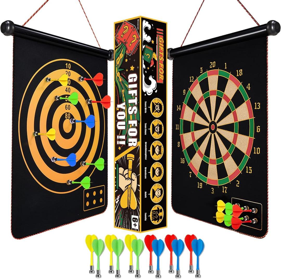 Magnetic Dart Board Outdoor Games for Kids 8-12, Teen Boys Gift Ideas for Birthday, Cool Toys for Teenage Activities Age 6 7 8 9 10 11 12 13 14 15 16 Years