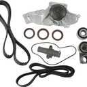 TKH002 Timing Belt Kit with Water Pump Compatible with 03-18 Honda Accord Crosstour Pilot Odyssey Ridgeline, Acura MDX RDX RL TL TSX ZDX, Saturn Vue 3.0L 3.2L 3.5L 3.7L Replaces TCKWP329 19200-RDV-J01