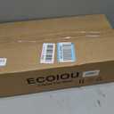 ECOIOU Extra Large 3 Tier Serving Tray, 24 x22 x 9.8 Inch Melamine Tiered Tray Stand and Platters for Party Buffet Entertaining, White and Gold