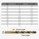 Drill Bit Set, 5pcs (3/8") M35 HSS Twist Cobalt Drill Bits for Stainless Steel, Hardened Steel, Cast Iron, Plastic and Wood,AM07G