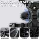 Cat Chest Straps and Belts, Anti-Escape Adjustable Soft net cat Belts, Easy to Control, Breathable, Chest Straps Set for All Types of cat VestsS