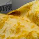 Hutha 4x6 Large Area Rugs for Living Room, Super Soft Fluffy Modern Bedroom Rug, Tie-Dyed Orange Yellow Indoor Shag Fuzzy Carpets for Girls Kids Nursery Room Home Decor