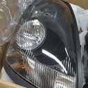 Headlight Compatible with 2004-2014 Volvo VNL Left Driver &Passenger Right Side Halogen With bulb(s) (Black)