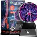 Discovery #MINDBLOWN Plasma Globe Lamp - Touch and Sound Sensitive Lightning, Electric Plasma Ball Interactive Novelty Toy, Bedroom & Desktop Home Décor, Tesla Coil Light Plasma Orb