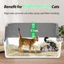 XXXXL Stainless Steel Cat Litter Box with High Sides, 29" x 21" x 14" Extra Large Cat Litter Box for Big Cats and Overweight Cats High Sides Non-Stick Easy to Clean.