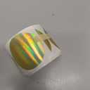 CLASSY Holographic Circle Thermal Sticker Labels, 2" Printable Golden Round Thermal Labels, Self-Adhesive Thermal Label Stickers for Logo Design- 400 Labels/ 1 Roll