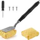 Bristle Free Steam Cleaning Grill Brush,1 Replaceable Head for Any Grate Type - 17” Long Handle w/One-Fit-All Scraper - Stainless Steel, Ceramic, Enamel, and Griddle