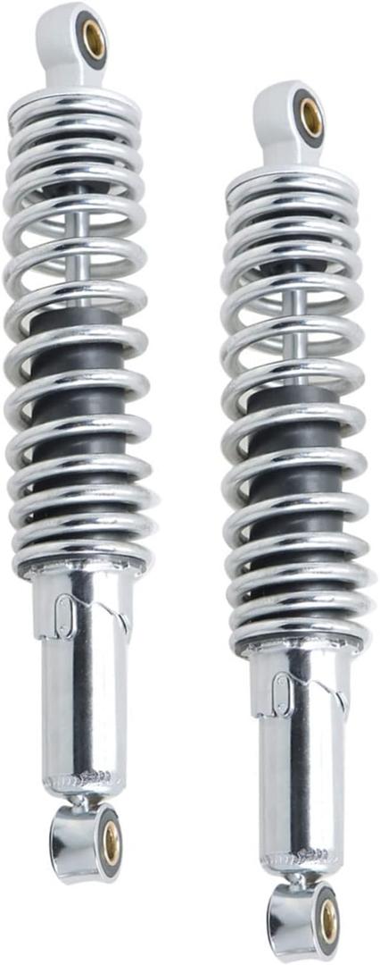 1 Pair 12.5 320mm Motorcycle Universal Rear Shock Absorbers Replacement for Suzuki Yamaha Sportster XL883 1200 90cc 110cc 125cc 150cc Dirt Bike Go Kart Sliver