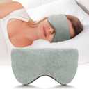 Mr. Sandman Weighted Eye Mask for Sleeping, Blackout Sleep Mask, Reversible Cool & Cozy Compress for Dry Eyes, Headache Migraine Relief, Eye Cover for Travel, Gifts for Women & Men, 0.5 lb, Grey