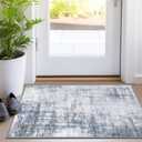 Door Mat, Front Indoor Doormat 32"x48" Non Slip Entryway Rug Indoor, Washable Small Rug for Bedroom Kitchen Bathroom Laundry Low Profile Throw Rug (2.6x4 Feet,  Blue Forest)