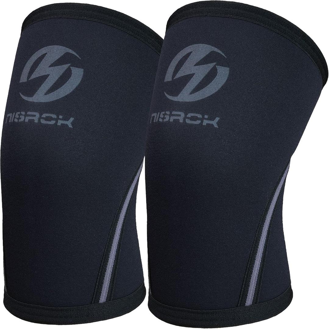 Elbow Sleeves (Pair),Support for Weightlifting,Powerlifting,Squat,Basketball and Tennis,5mm Neoprene Compression Brace for Both Women and Men (Large, Black New)