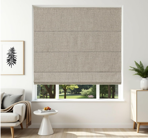 Joydeco Cordless Roman Shades, Linen Window Blinds, 30" W×75" H, Linen
Thermal Insulated Blackout Blinds, Room Darkening Shades for Indoor Windows, Easy to Install
